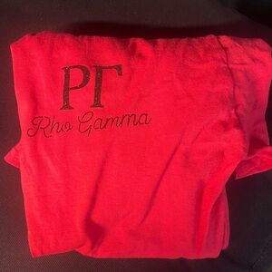 Rho gamma Greek life shirt